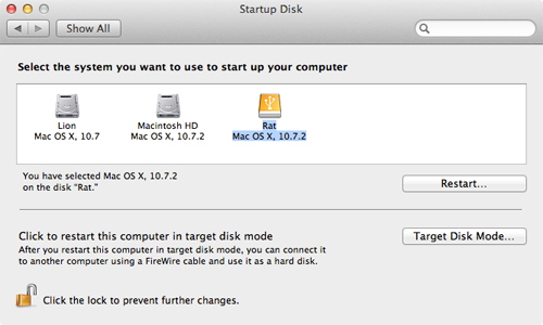 choose bootup disk for mac