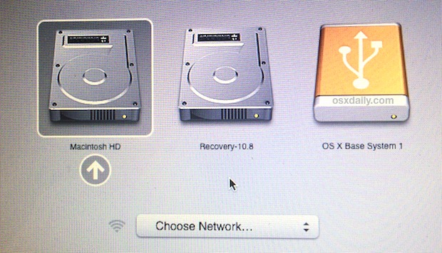 choose bootup disk for mac